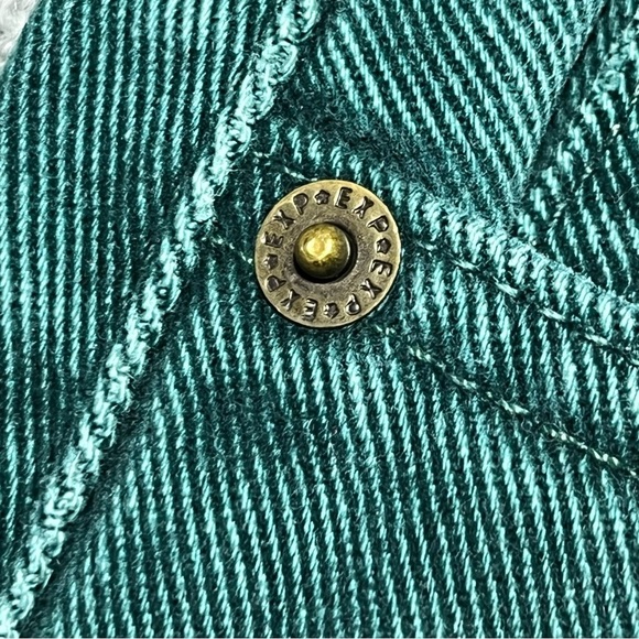 Vintage Express Tapered Fit Jeans Womens Size 9/10 Green Mom Jeans Made In USA - Picture 9 of 13